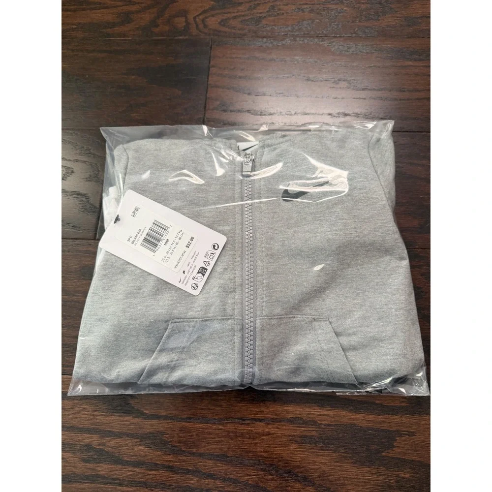 Nike 3-Piece Set Baby 18M Hoodie Joggers Bodysuit Grey White 66L940-042
